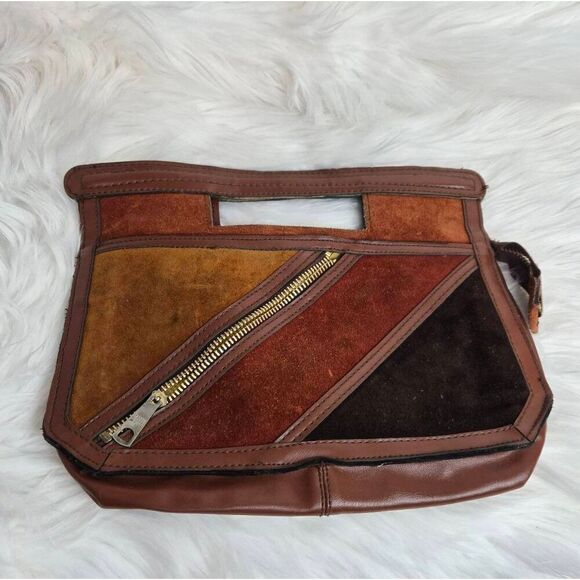 Leather Touch patchwork purse Handbags - Leather Touch patchwork purse